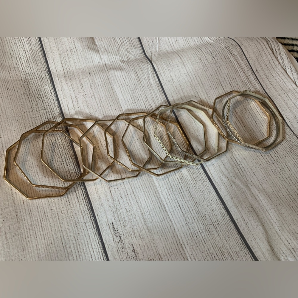 Gold Bangle Set - Picture 2 of 8